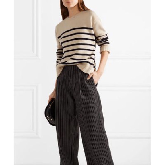 Vince Sweaters - Vince Cashmere Tie-detailed Striped Sweater